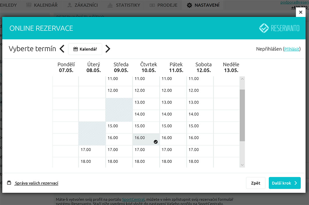 Poté zvolí vhodný termín.